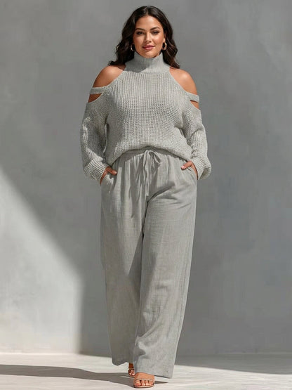 Fashion Knit and Linen Set