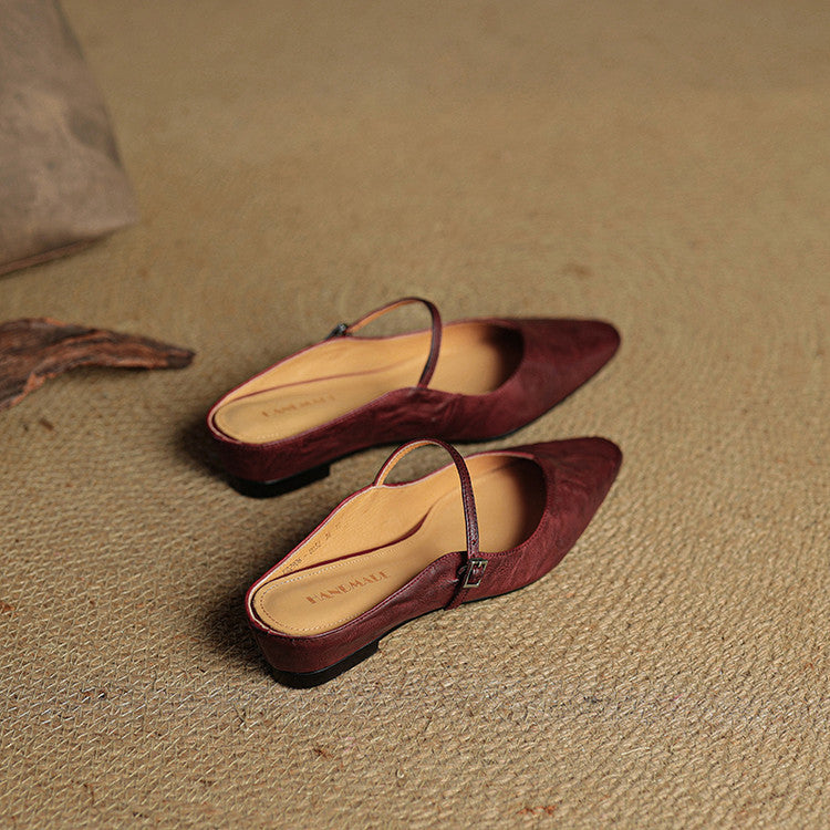 Thea Genuine Leather Mules