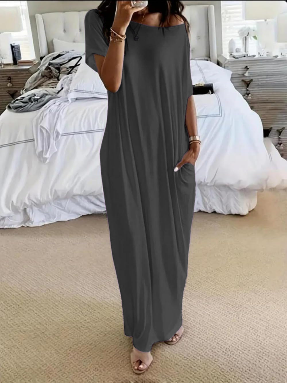 Oversized Off-Shoulder Dress