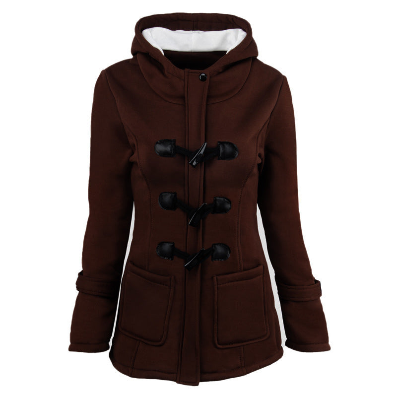 Livia™ Vintage Buckle Hooded Jacket Davin Luxe