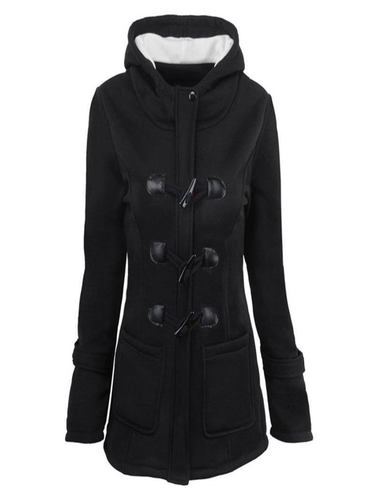 Livia™ Vintage Buckle Hooded Jacket Davin Luxe