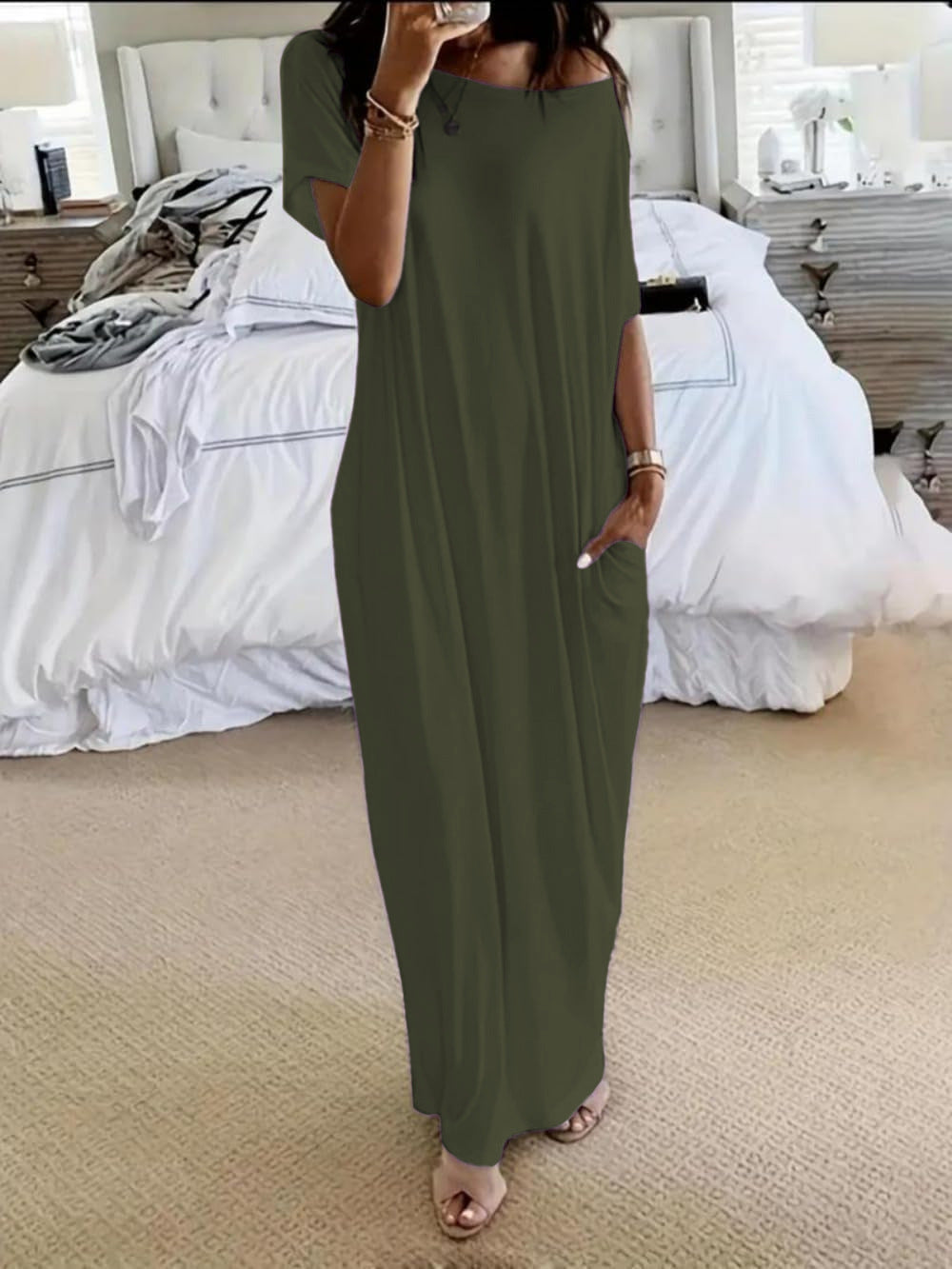 Oversized Off-Shoulder Dress
