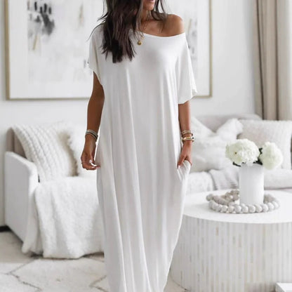 Oversized Off-Shoulder Dress