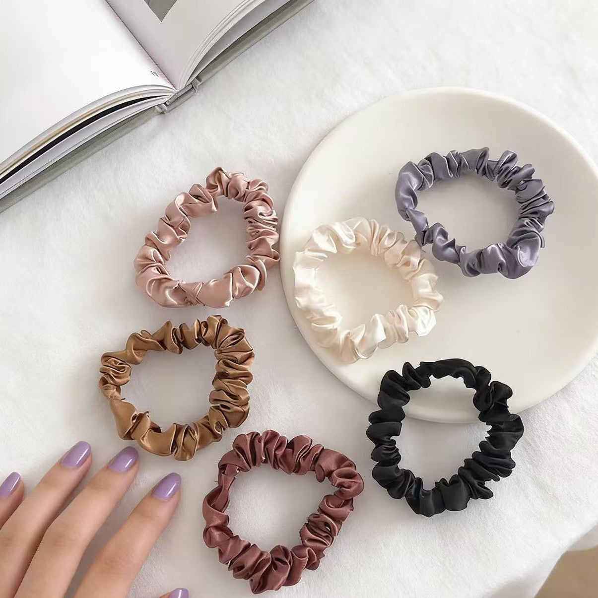 Free Gift - Luxury Satin Scrunchie Set (6 Pack)