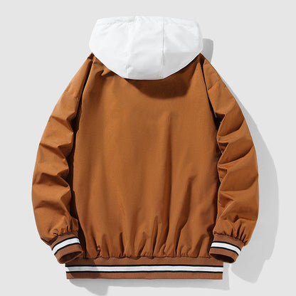 SUTTON HOODED VARSITY JACKET