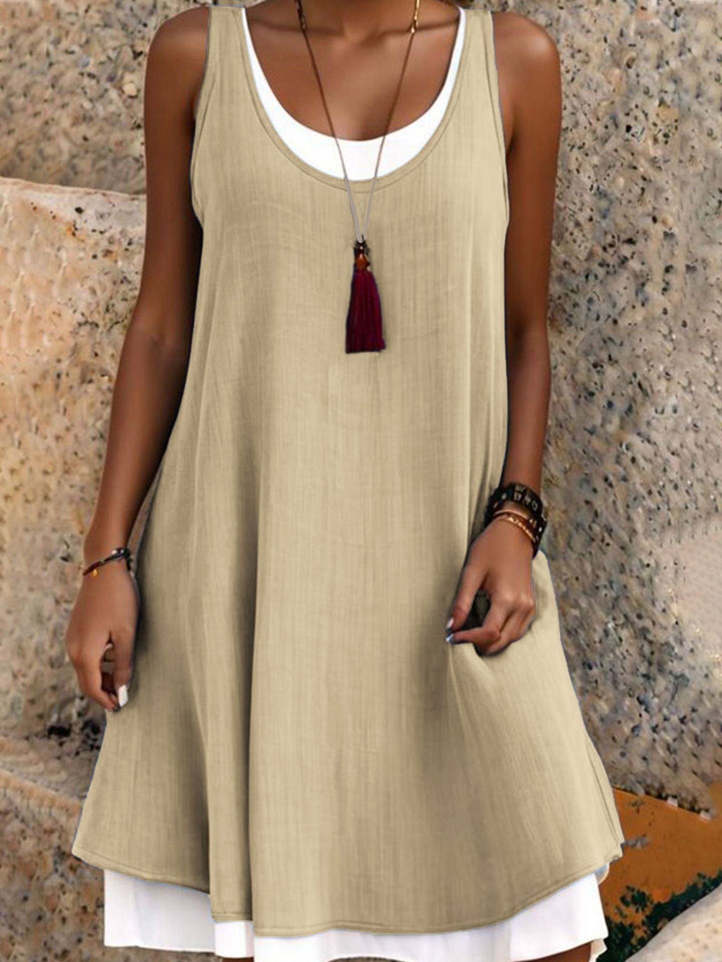 Effortless Two-Piece Look Dress