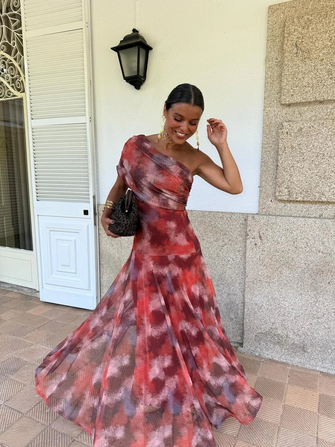 Toledo Elegant One-Shoulder Dress