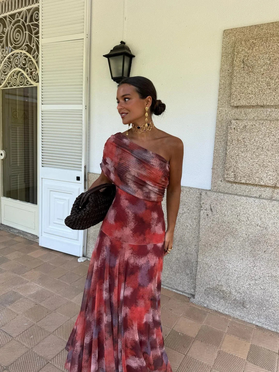 Toledo Elegant One-Shoulder Dress