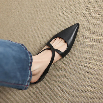 Helene Genuine Leather Mules