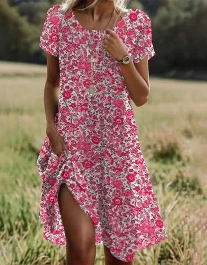 Mary | Short Sleeve Midi Dress