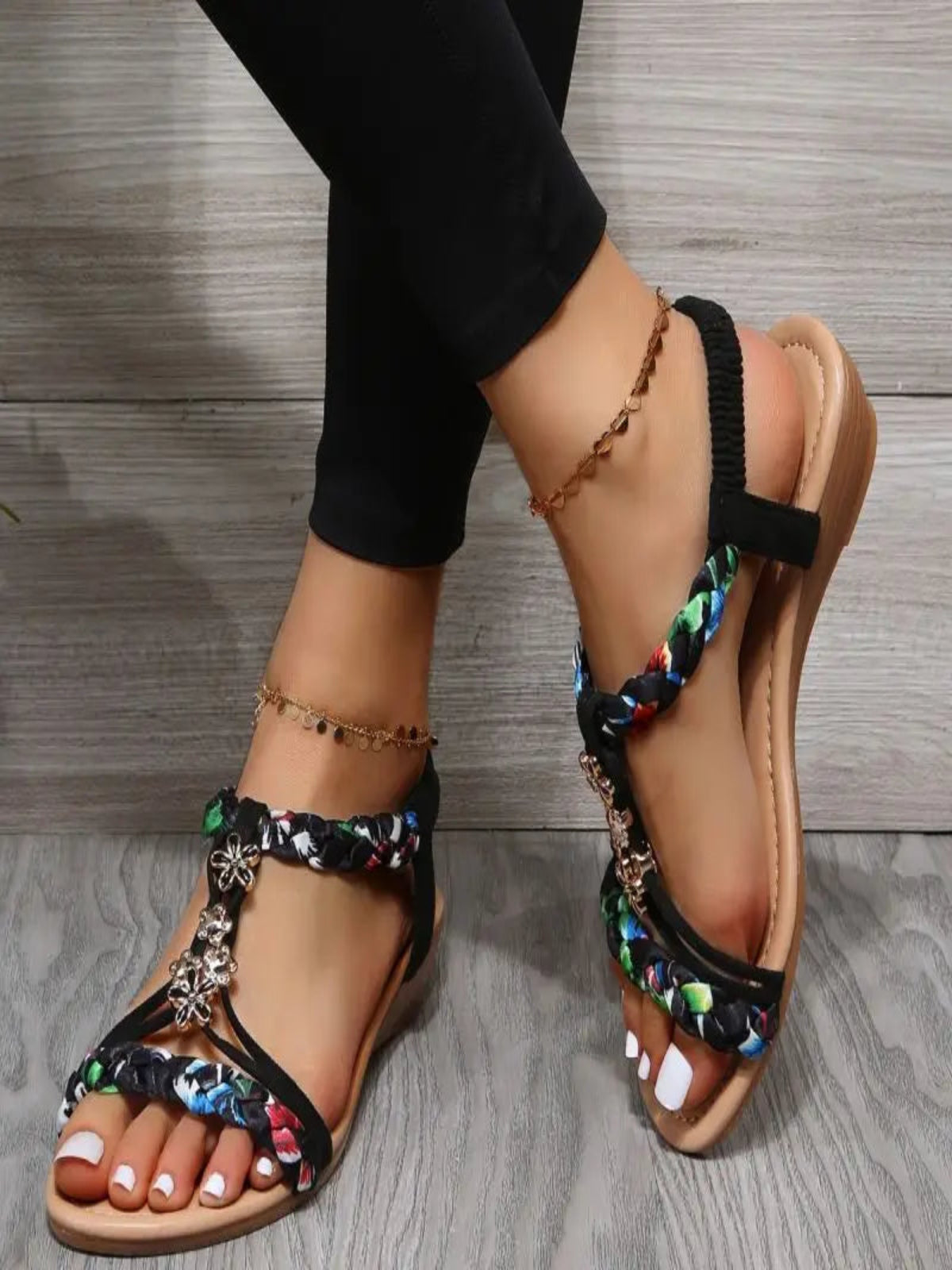 Nerelia - Braided Flat Sandals