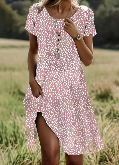 Mary | Short Sleeve Midi Dress