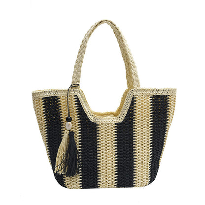 Leisure Straw Woven Carrier Bag
