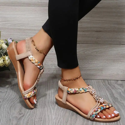 Nerelia - Braided Flat Sandals