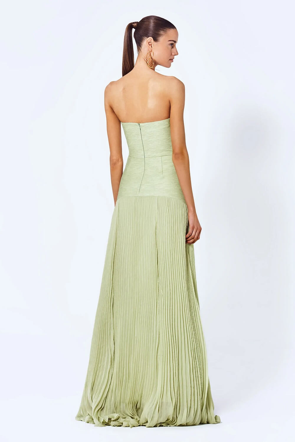 Flowy Green Long Dress GLIZM