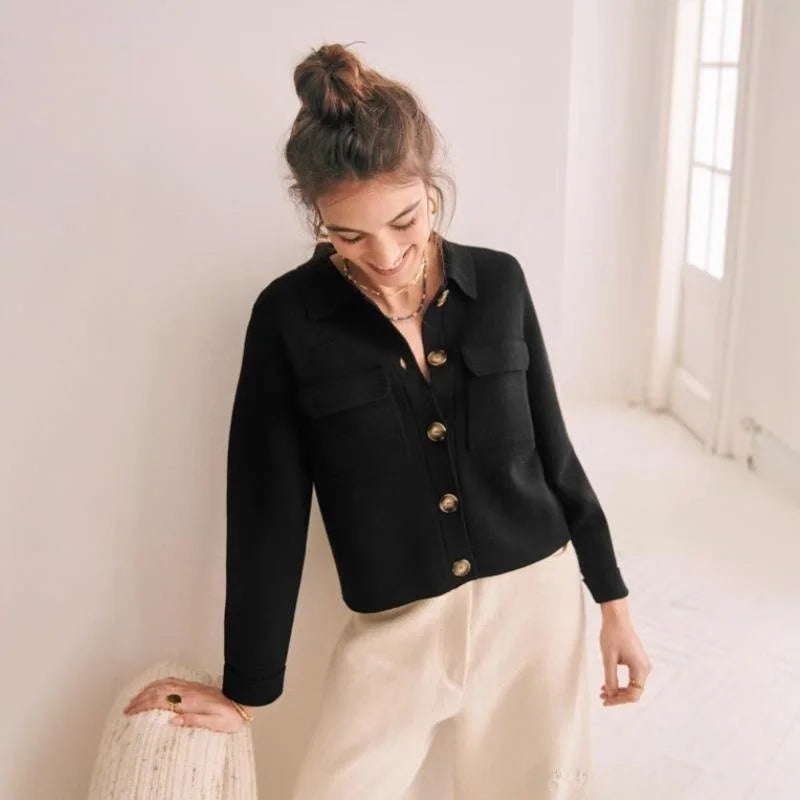 Classic Merino Wool Knit Cardigan – Autumn/Winter Essential davinluxe