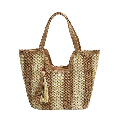 Leisure Straw Woven Carrier Bag