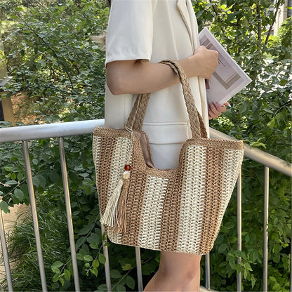 Leisure Straw Woven Carrier Bag