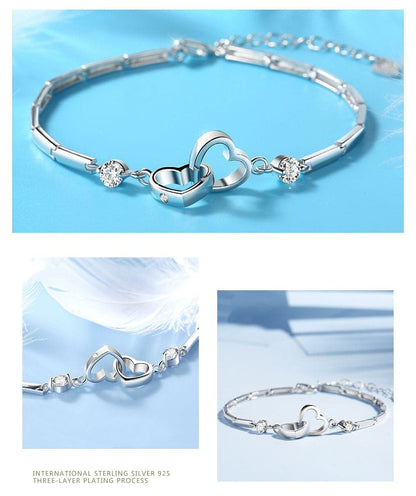 Mother & Daughter Hearts Bracelet - Attracting The Eyes And Pairing Hearts | Low Stock - Perfect Jewellery Gifts