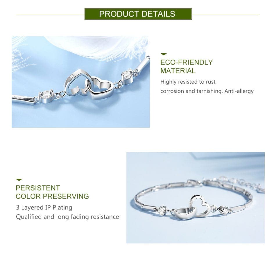 Mother & Daughter Hearts Bracelet - Attracting The Eyes And Pairing Hearts | Low Stock - Perfect Jewellery Gifts