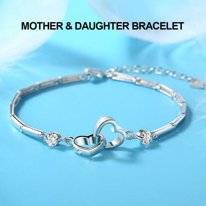Mother & Daughter Hearts Bracelet - Attracting The Eyes And Pairing Hearts | Low Stock - Perfect Jewellery Gifts