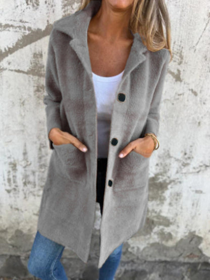 MARCE | Casual Single-Breasted Thick Coat with Lapels Davin luxe