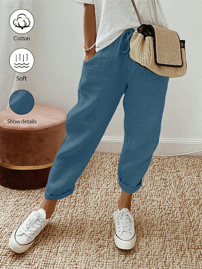 Cotton Linen Casual Trousers