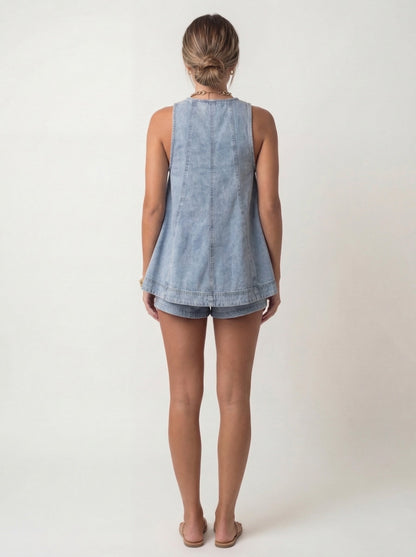 Denim 2 Piece Set