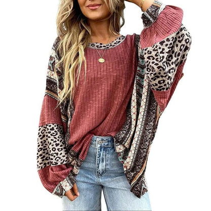 Retro Leopard Oversized Top