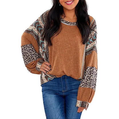 Retro Leopard Oversized Top