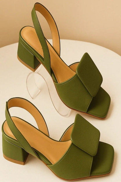 🔥Hot Sale🔥Women's Leather Square Sandals Davin Luxe