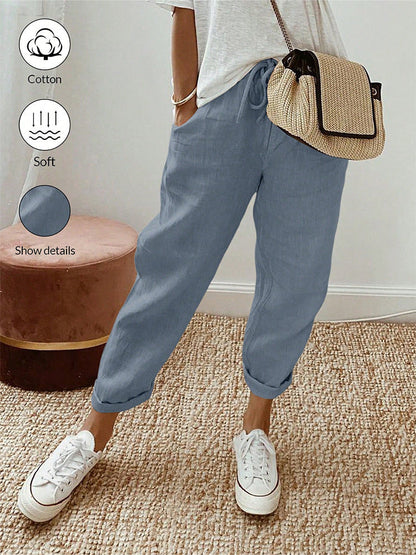 Cotton Linen Casual Trousers