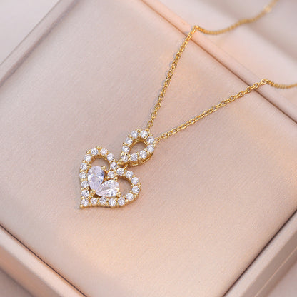 Crystal Heart Luxe Necklace