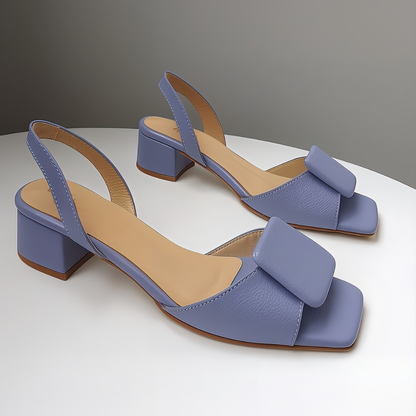 🔥Hot Sale🔥Women's Leather Square Sandals Davin Luxe