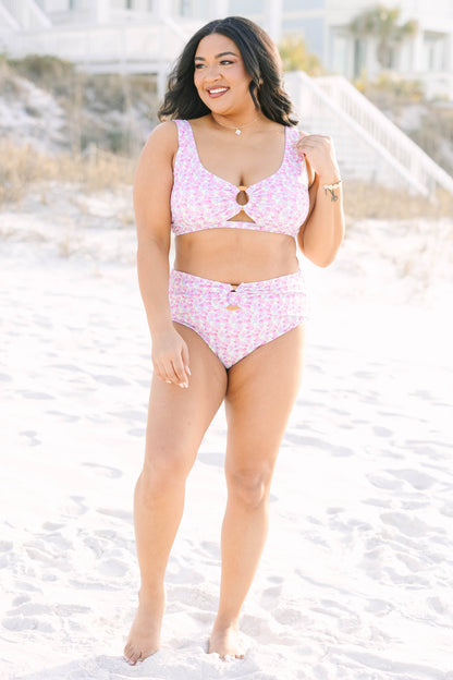 Electric Blossom Swim Bottom, Floral Fusion