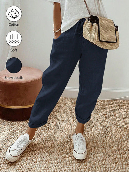 Cotton Linen Casual Trousers