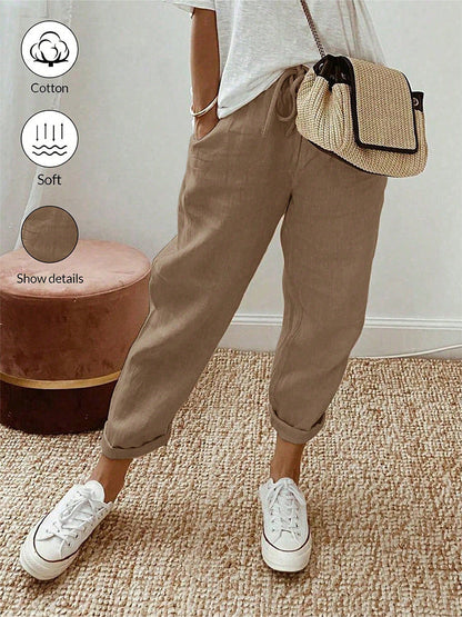Cotton Linen Casual Trousers