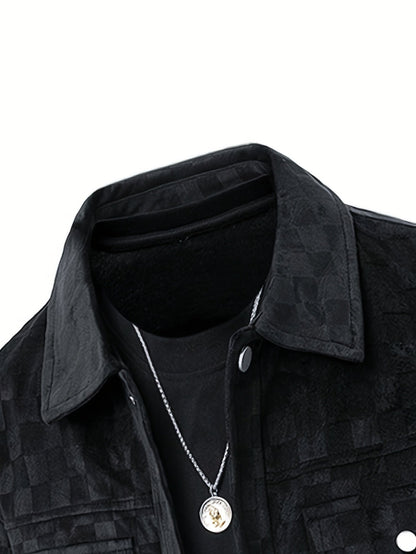 Mavrick Checkered Suede Jacket