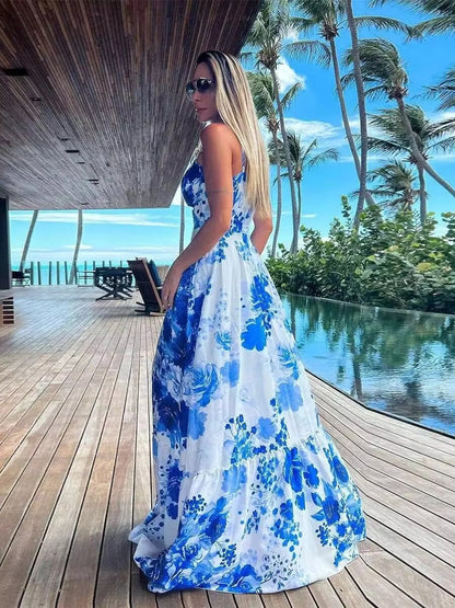 Island Muse Deep-V Dress