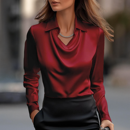Milano Grace Satin Drape Blouse