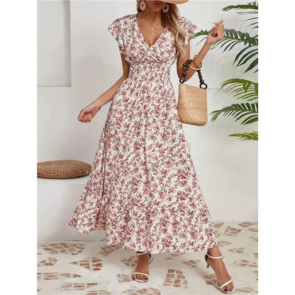BloomAura™ Luxe Floral Maxi Dress
