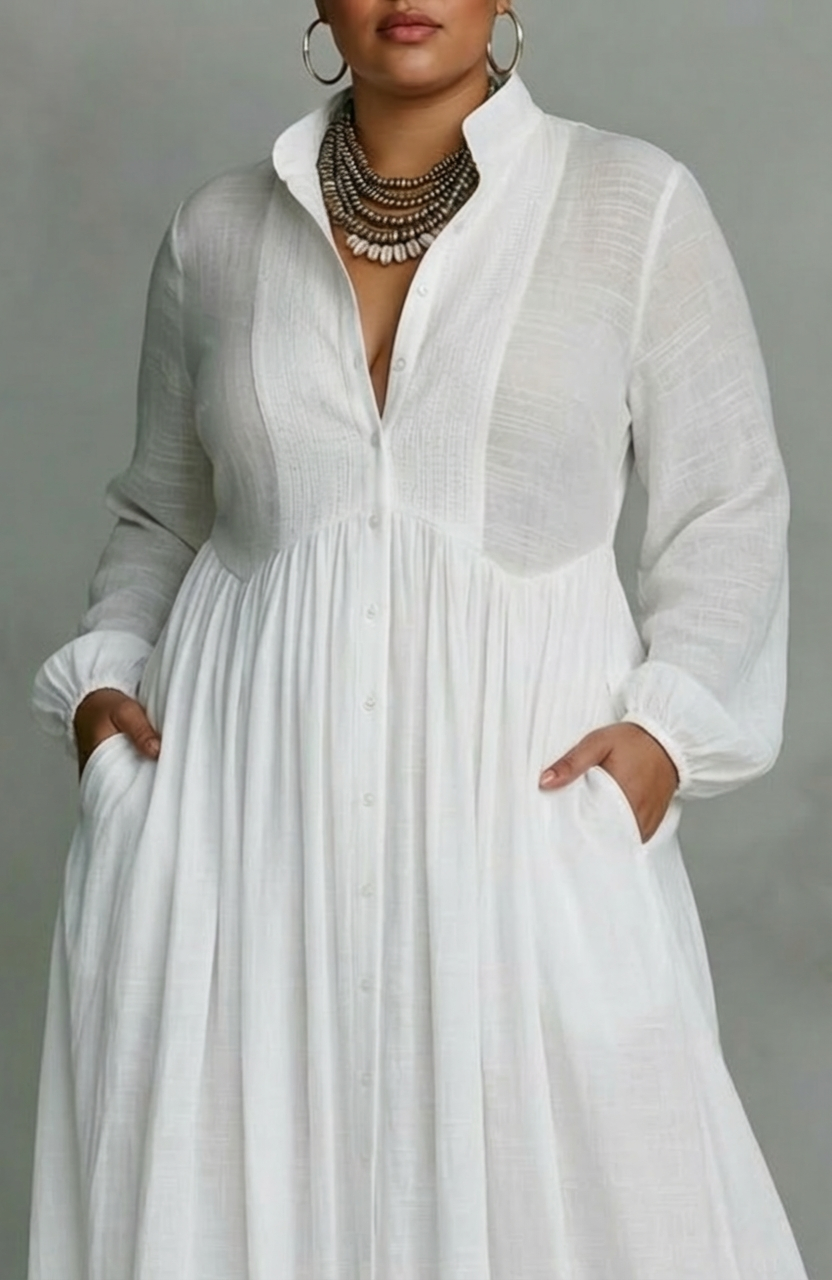 Davin | Flowing Button-Front Maxi Dress