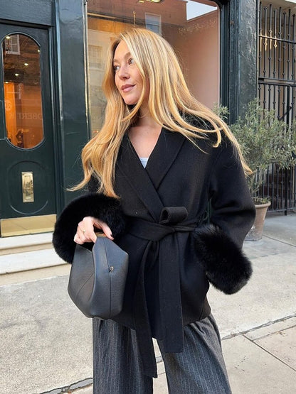 Grace Faux Fur Coat Davin luxe