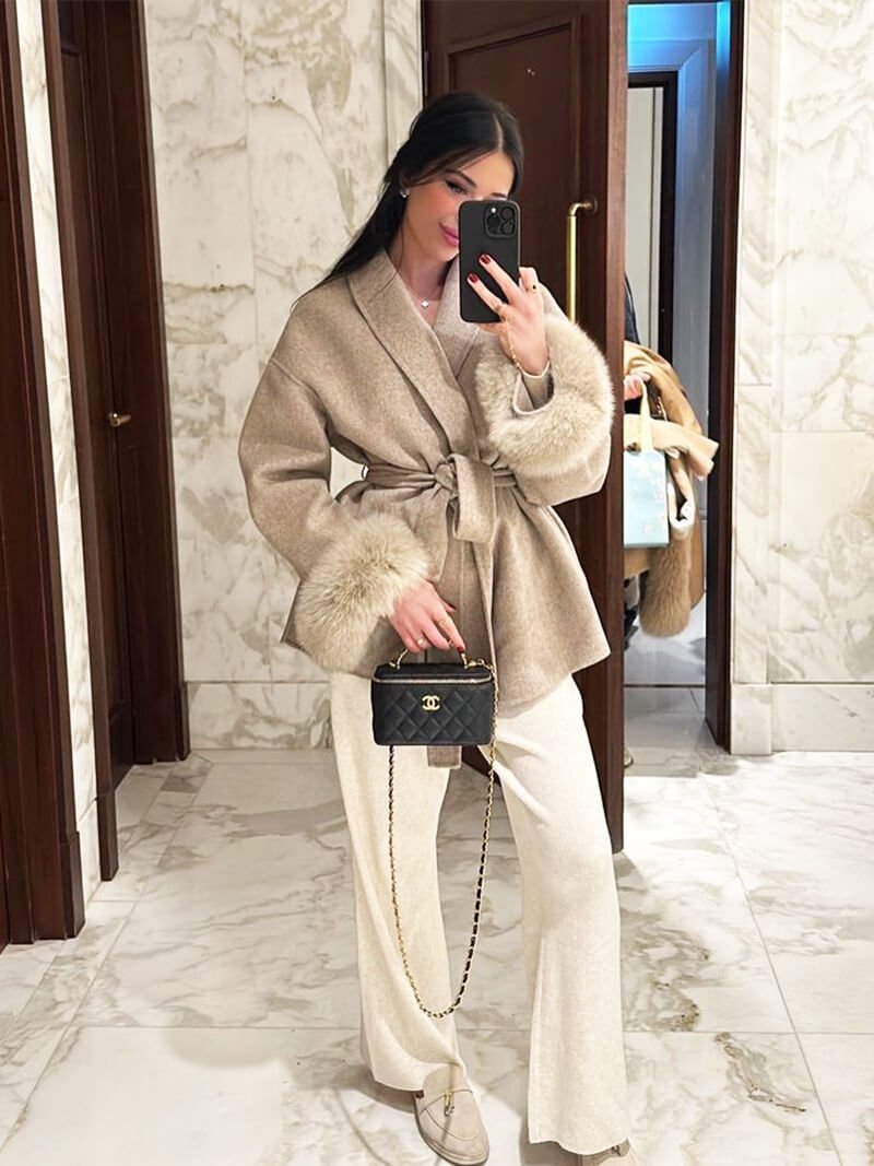 Grace Faux Fur Coat Davin luxe