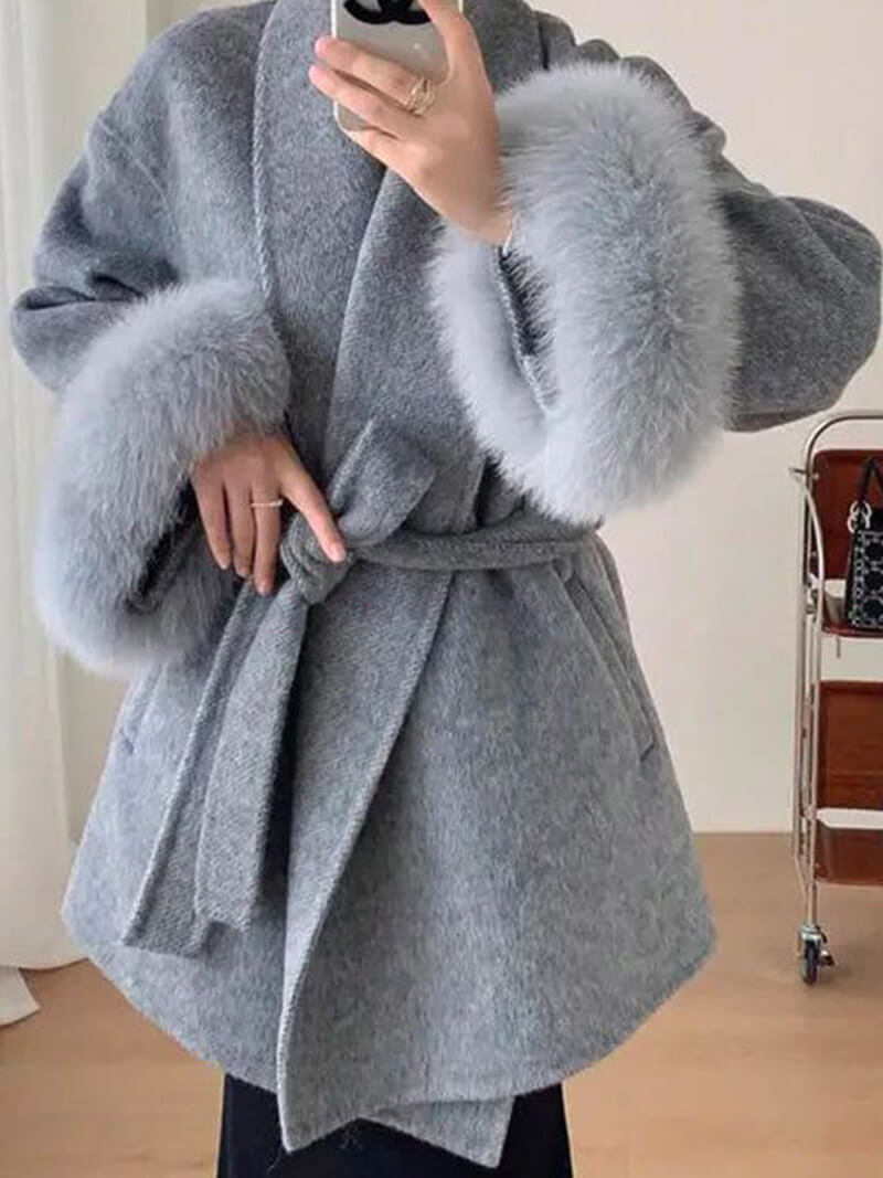 Grace Faux Fur Coat Davin luxe