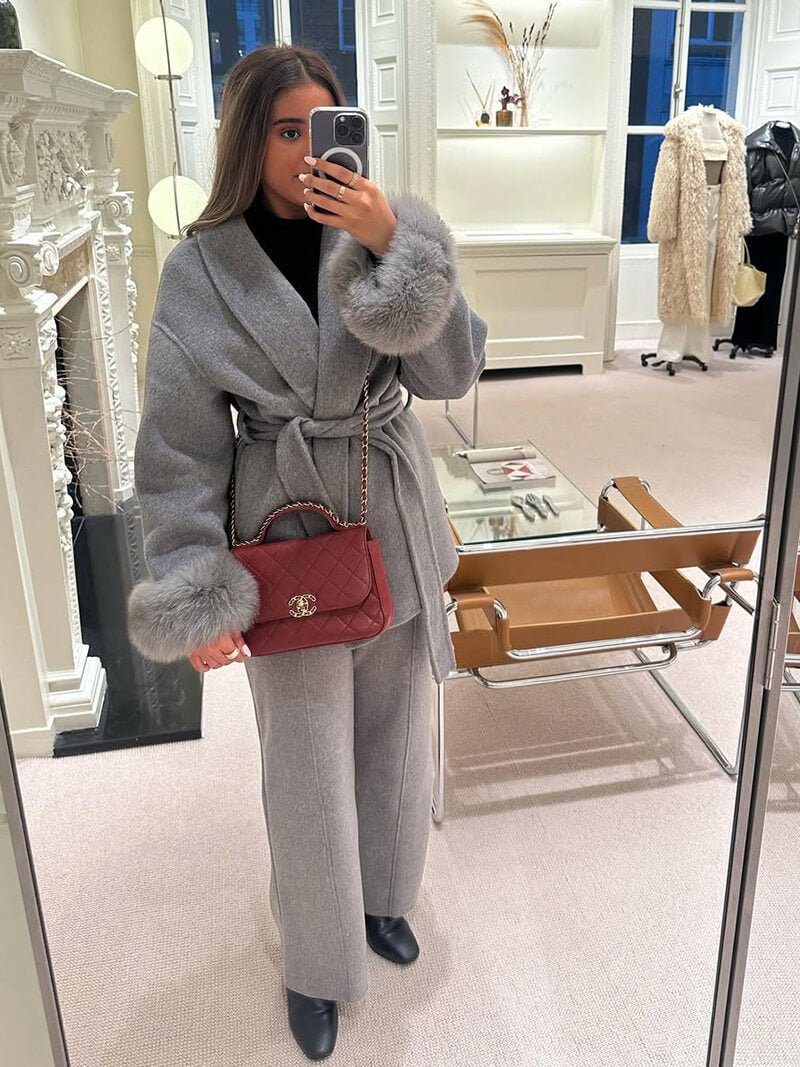 Grace Faux Fur Coat Davin luxe