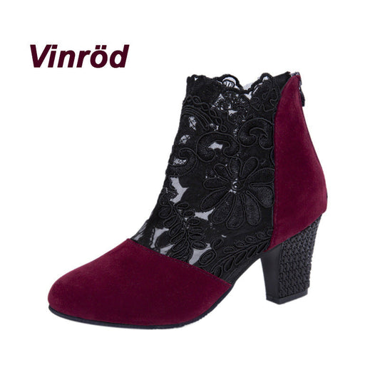 Elegant Lace Heel Sandals