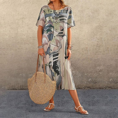 Tropical Breeze Silk Dress