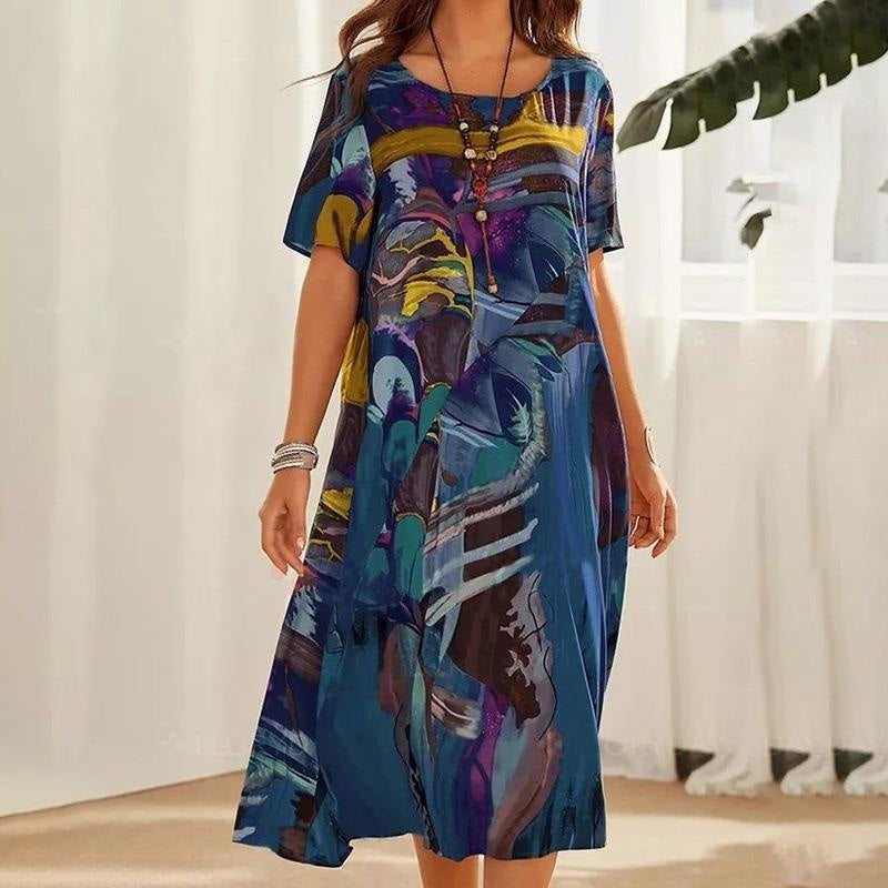 Tropical Breeze Silk Dress