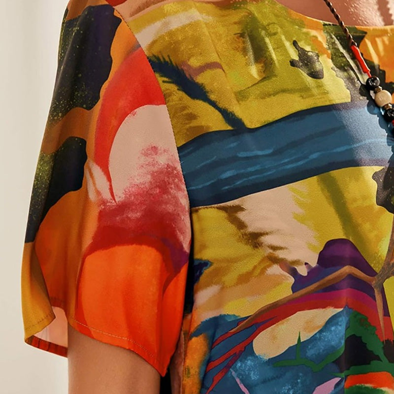 Tropical Breeze Silk Dress